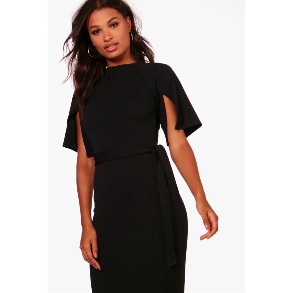Split Sleeve Midi Dress